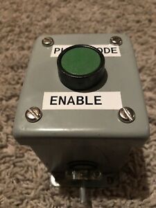 Hoffman Push Button Enclosure E-1PBGX w/ Green Button
