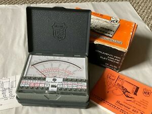 VINTAGE ICE SUPERTESTER 680 R MULTIMETER WITH CASE, INSTRUCTIONS, BOX- ITALIAN