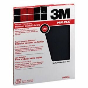 3M Pro-Pak Wetordry Sanding Sheets, 220A-Grit, 9-Inch by 11-Inch,1 Pack of 25