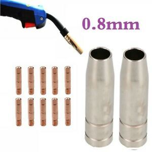 12pcs Welding Tip Shroud Consumable 0.8mm For Rilon For Riland For Jasic 12X 12*