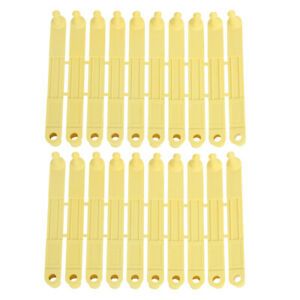 20Pcs Yellow Plastic Livestock Animal  Ear Tag for Goat Sheep Pig Cattle Cow