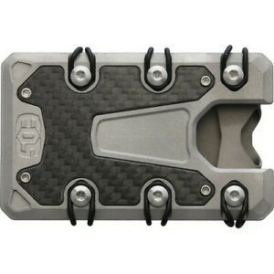 EOS EOS052 Model 3.0 Beadblast Carbon Fiber Inlay 3.5x2.25&#034; Tactical Wallet