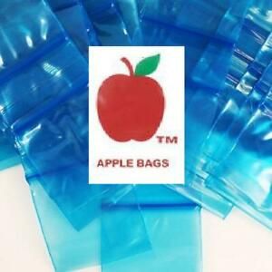 BLUE 10,000 APPLE BRAND BAGGIES 2020 2mil ZIPLOCK 10000 plastic 2&#034; x 2&#034; bag 2x2