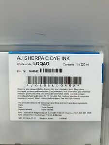 AGFA SHERPA 44M DYE INK CYAN 220ML INK- SAME AS EPSON 9600 - NEW/UNUSED