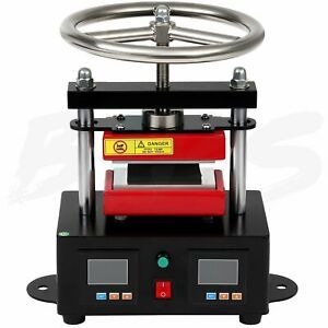 Rosin Press Machine Hand Crank Duel Heated Plates Manual Heat Transfer