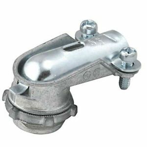Raco 1/2 x 1/2 in. 90 Degree Squeeze Connector - Case with 25  (see notes)