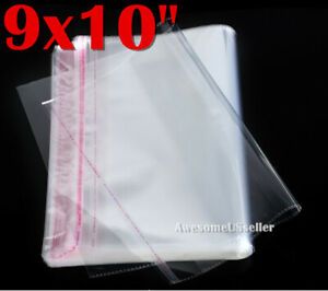 9x10&#034; 100 Bags Baggie Clear Resealable Storage Gift TShirt Self Seal Plastic Bag