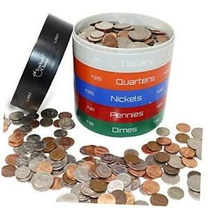 Twist &amp; Shake Coin Sorting Jar | All in One Coin Sorter Tray and Coin Storage