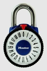 Master Lock Metal 3-Dial Magnification Combination Padlock Assorted Colors 1588D