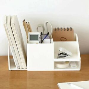 Desk Office Organizer Storage Brush Container Desktop Pencil Holder Pen Box