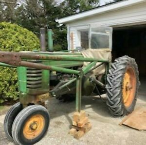 John Deere Tractor Model A Runs Well Trip Bucket Chains Used Vintage