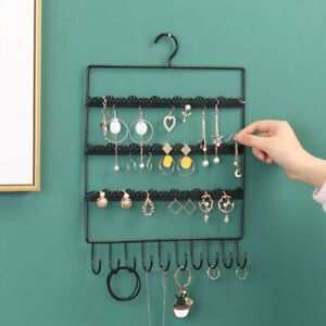 Wall Earring Jewelry Organizer Hanging Holder Necklace Display Stand Rack R  nd