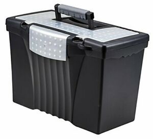 Storex Legal File Box with Organizer Lid – Plastic Office File Storage Box fo...