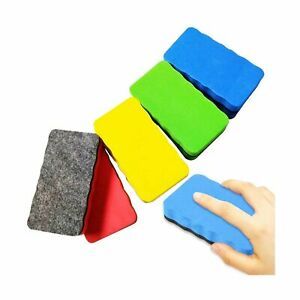 14 Pack Magnetic Whiteboard Erasers 4 Colors Dry Erasers Cleaner Wiper for Schoo