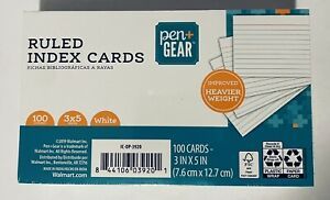 5 Packs of Index Cards | Pen + Gear | White | 3 IN x 5 IN (100 pack)