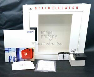 New AED Defibrillator Wall Mounted Storage Cabinet With Alarm &amp; Key
