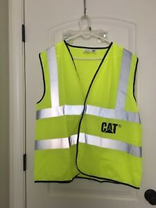 Caterpillar Mens High Visibility Work Safety Vest Yellow Sz XXL