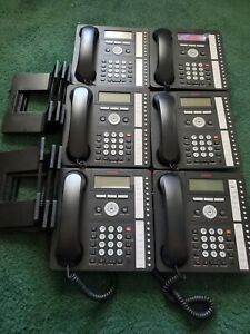 Lot of 6 Avaya 1416 Black Digital Business Office VOIP Phone Telephone Working