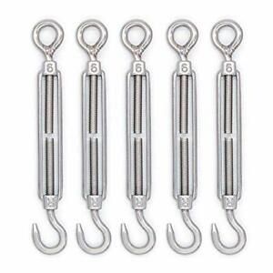 Turn Buckle Tension Hook and Eye Hook &amp; Eye Turnbuckle 304 Stainless Steel Ha...