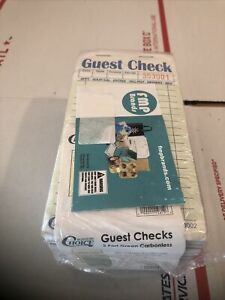 (10-Books) 2 Part Green White Carbonless Restaurant Guest Checks, 500 Tickets