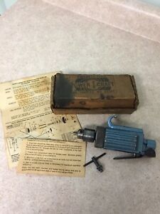 W/Box VINTAGE Power Craft 25R Die Grinder Air Buffer Pneumatic Tool Drill Chuck