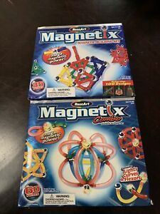 Magnetic Magnet Building Toy Lot Rods Bars Steel Balls 93 pcs STEM