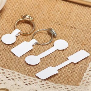 100X/bag Blank Adhesive Sticker Ring Necklace Jewelry Display Price Label  JG