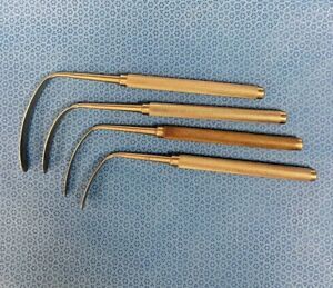Set of 4 Storz N3321/2/3/4 Sewall Orbital Retractor Blades ENT Plastic Surgery