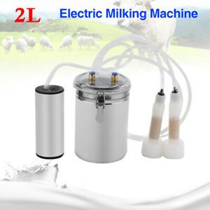 2L Electric Milking Machine Vacuum Pump Double Head For Cattle Goat Cow Machine