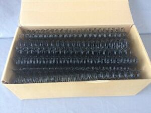 GBC Black 3/4&#034; 2:1 Twin Loop Wire Book Binding Spines - 9775043G  100Pk