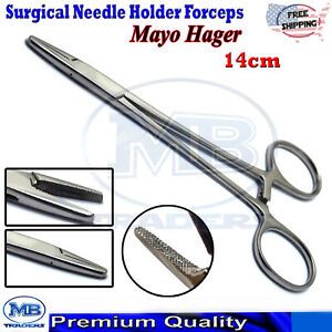 Mayo Hager Surgical Locking Suturing Forceps Medical Needle Holder Dentist Tools