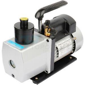 5CFM Air Vacuum Pump 1/2HP HVAC Refrigeration Dual Stage AC Air Tool 25 Microns