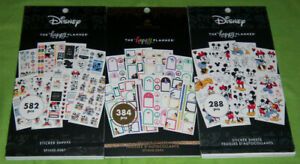 The Happy Planner sticker book Disney D090 tags D087 minnie D093 mickey LOT of 3