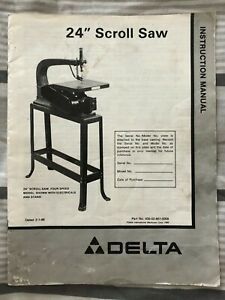 Delta 24&#034; Scroll Saw Instruction Manual