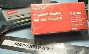 Standard Stapler and New box 10,000 Staples 1/4 Inch Item: 13425 Home office
