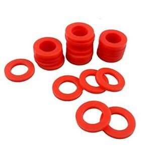 Outdoor Garden Hose Silicone Washer Gasket, 42 Piece,Red Color,Soft Silicone O