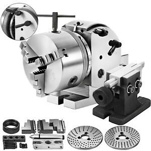 BS-0 Semi 5&#034; Indexing Dividing Spiral Head 3-Jaw Chuck Tailstock CNC Milling