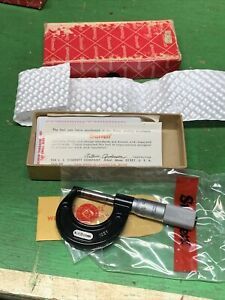 Vintage Starrett No. 436 MXP Carbide 25mm Micrometer With Wrench and Box