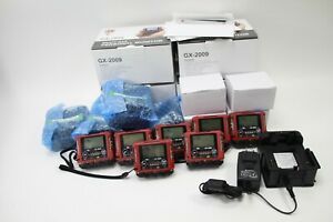 Lot of 7 RKI GX-2009 H2S CO CH4 O2 Portable Multi Gas Monitors with Accessories