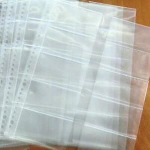 A4 Clear Binder Cards Collection Bag Loose Leaf Ring Fo Fast File Clips L2P1