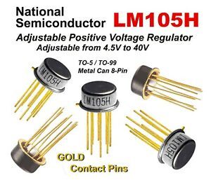 1 pc LM105H 4.5V to 40V Adjustable Voltage Regulator Can-8 Gold Pins - USA SHIP