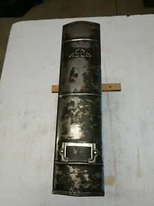 Vintage ASCO Metal File Faux Book Latching Industrial Military Storage Good Cond