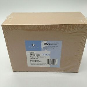 Sparco Flat $10.00 Quarters Coin Wrapper - 1000 Wrap[s] - 60 Lb Paper Weight -