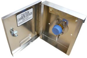 CHART 2143084 FLUSH MOUNT 6&#034; X 6&#034; CO2 FILL BOX STAINLESS STEEL, LOCKABLE W/ KEY