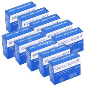 10X Dental Surgical Scalpel Sterilized Blades 11# Medical Instruments 100pcs/Box