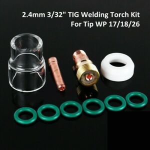 CNC TIG welding kit Cup For WP-17/18/26 Gas Insulator Lens Metal O-rings