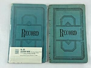 Boorum &amp; Pease 66 150 Page Record Ledger Ruled Account Book Lot of 2