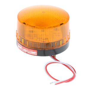 24V Warning Light Round Signal Beacon Lamp Yellow, Double Light Modes: