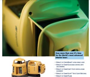 Topcon Rotary Laser Level Kit Interior Exterior Dual Slope Grade High Vis Green