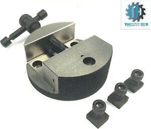 ROTARY ROUND VICE 3&#034; 80mm Vise Has Horizontal And Vertical Vee In Moving Jaw